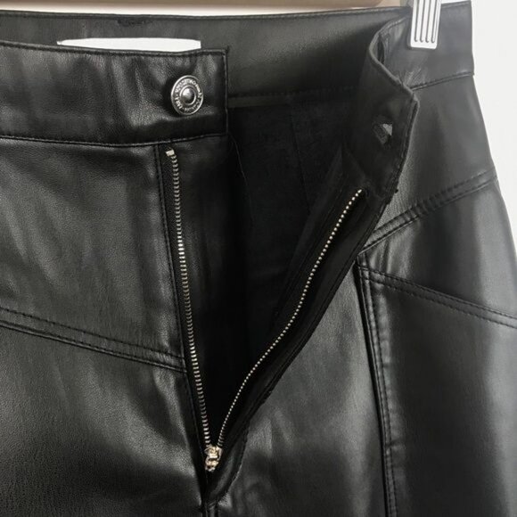 NWOT Zara 80's Corsy Faux Leather Pants Size 2 - Picture 9 of 12